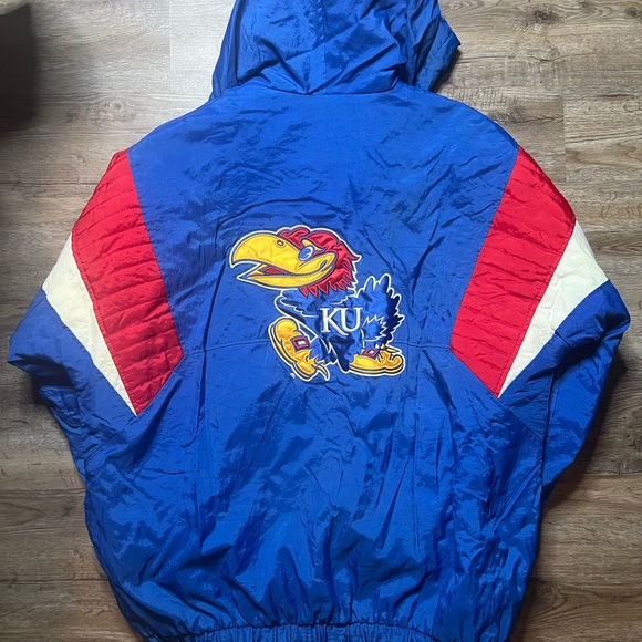Kansas Blue and Red Hooded Jacket - Picture 2 of 2